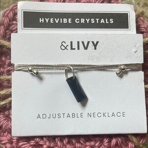 Silver and Black Adjustable Necklace